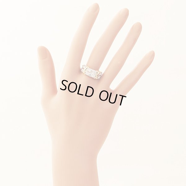 PT900/K18 ダイアイリリング 1.040ct 11.10g　装着イメージ