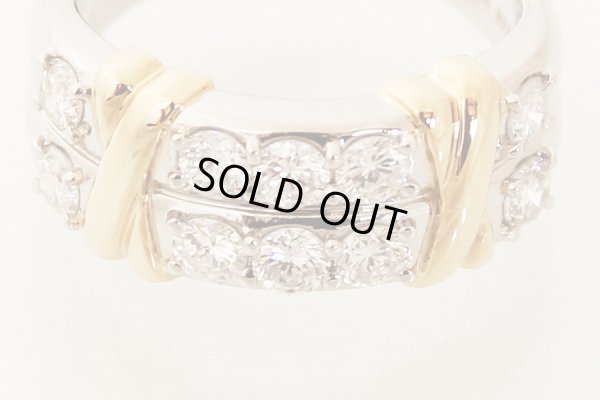 PT900/K18 ダイアイリリング 1.040ct 11.10g　拡大