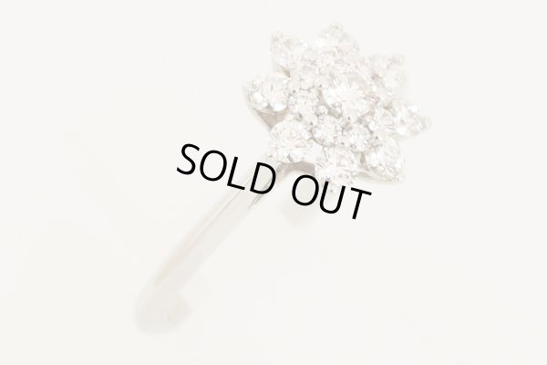 ティファニー　PT950 ダイアイリフラワーリング 4.50g　サイド(2)