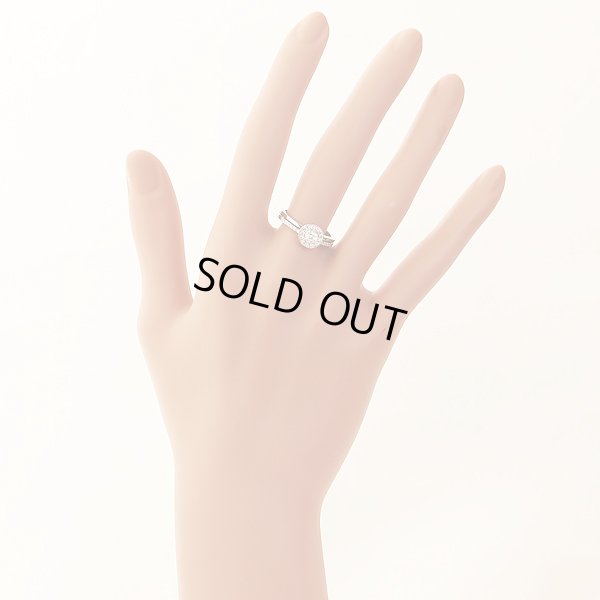 PT950 ダイアイリリング 0.20ct 0.13ct 5.50g　装着イメージ