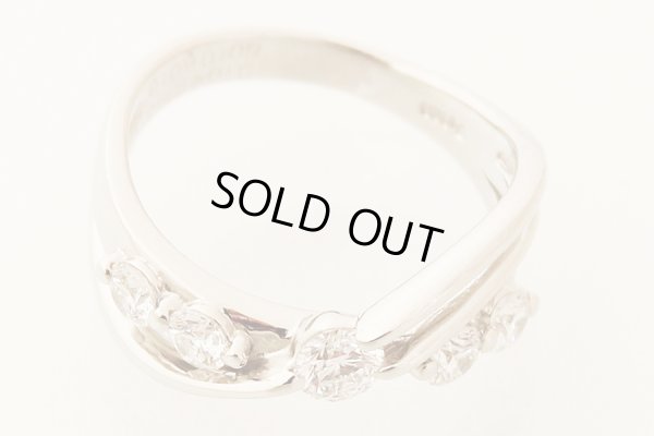 PT900 ダイアイリリング 0.223ct 0.104ct 0.103ct 0.109ct*2 5.60g　内側(1)