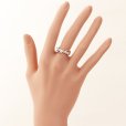 PT900 ダイアイリリング 0.223ct 0.104ct 0.103ct 0.109ct*2 5.60g　装着イメージ