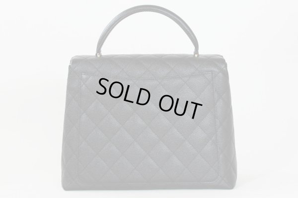 シャネル　ハンドバック ブラック／ゴールド金具　裏面