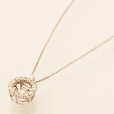 K18WG ダイアイリペンダントネックレス 0.18ct 0.20ct 2.30g