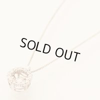 K18WG ダイアイリペンダントネックレス 0.18ct 0.20ct 2.30g