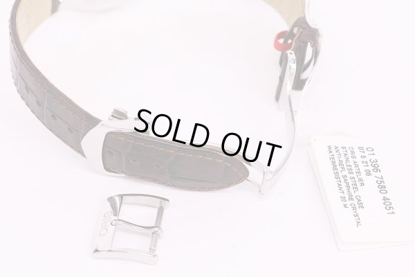 オリス　アートリエ　スモールセコンド　01.396.7580　銀文字盤　革ベルト状態　表面