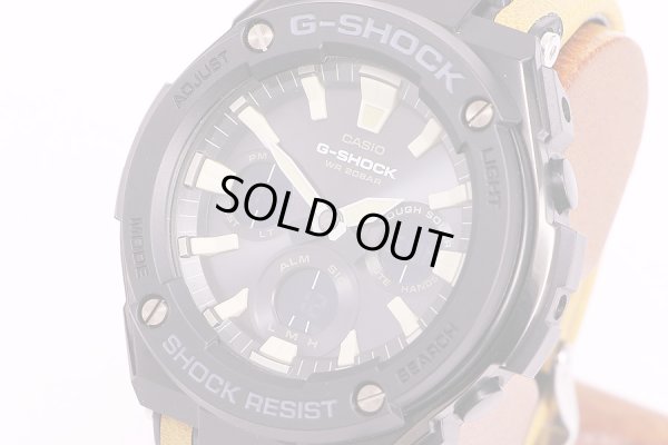 カシオ　Gショック　GST-S120L　タフソーラー　黒文字盤　サイド拡大