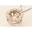 K18WG ダイアイリペンダントネックレス 0.18ct 0.20ct 2.30g　表面