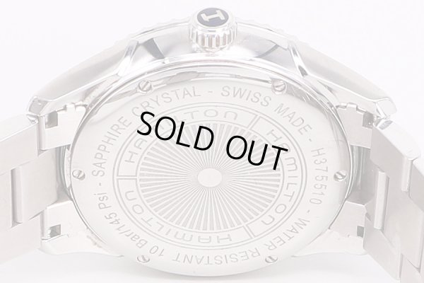 ハミルトン　ジャズマスター　シービューデイデイト　H375510　青文字盤　裏面拡大