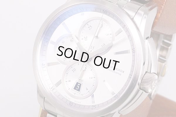 モーリス・ラクロア　ポントス　クロノグラフ　PT6178　銀文字盤　サイド拡大