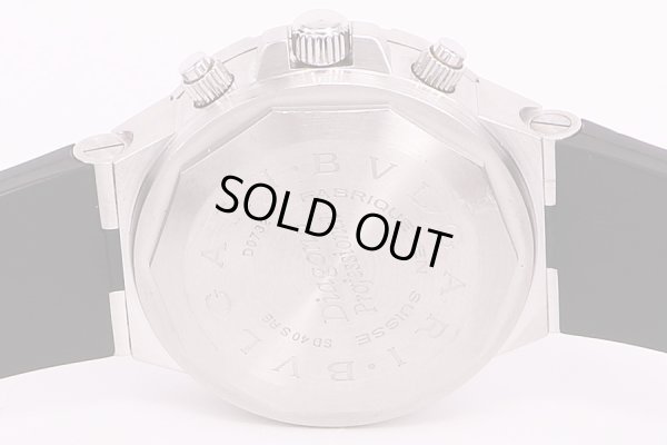 ブルガリ　ディアゴノ　スクーバレガッタ　SD40　白文字盤　裏面拡大