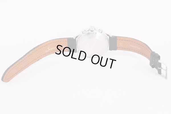 ジン　303　アウトバーン　クロノグラフ　黒文字盤　革ベルト