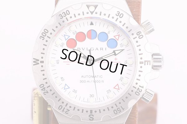 ブルガリ　ディアゴノ　スクーバレガッタ　SD40　白文字盤　表面(1)　