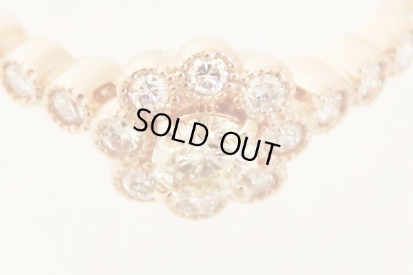 K18PG ダイアイリリング 0.272ct 0.24ct 3.20g　拡大