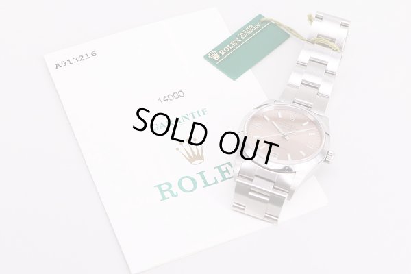 ロレックス　14000　エアキング A913216　ピンク文字盤　保証書