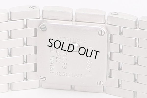 カルティエ　リュバン　青シェル文字盤　裏面拡大