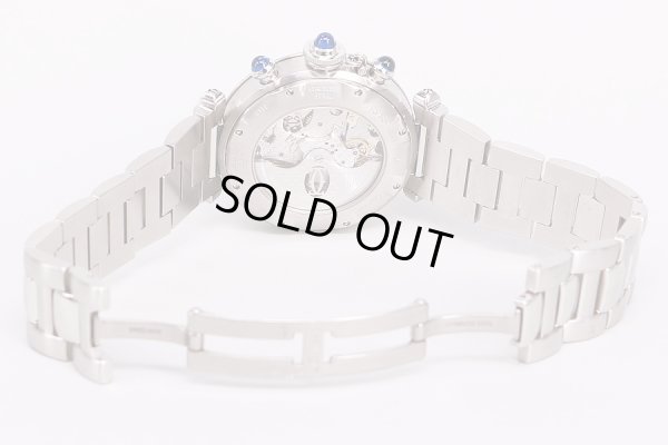 カルティエ　パシャ38　クロノグラフ　銀文字盤　ブレス