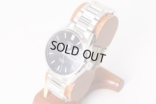 タグホイヤー　カレラ　キャリバー５　ＷＡＲ２０１Ａ－１　黒文字盤　サイド