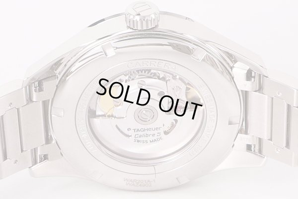 タグホイヤー　カレラ　キャリバー５　ＷＡＲ２０１Ａ－１　黒文字盤　裏面拡大