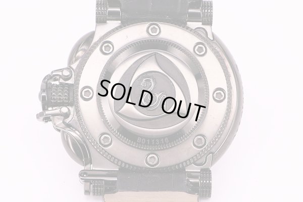 アクアノーティック　バラクーダ　クロノ　Ｂ２２０２　黒文字盤　裏面拡大