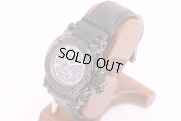 アクアノーティック　バラクーダ　クロノ　Ｂ２２０２　黒文字盤　サイド