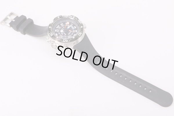 シチズン　アクアランド　ＢＮ２０２４－０５Ｅ　黒文字盤　ラバーベルト状態