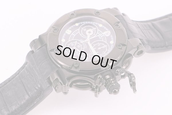 アクアノーティック　バラクーダ　クロノ　Ｂ２２０２　黒文字盤　拡大