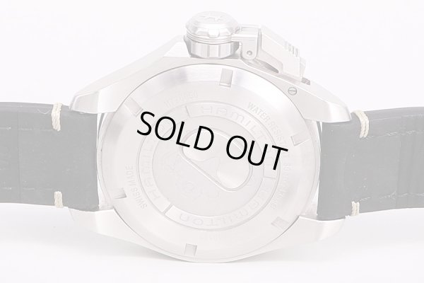 ハミルトン　カーキ　ダイバー　オープンウォーター　黒文字盤　裏面拡大