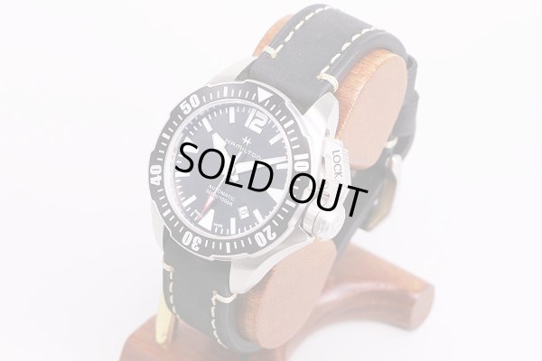 ハミルトン　カーキ　ダイバー　オープンウォーター　黒文字盤　サイド