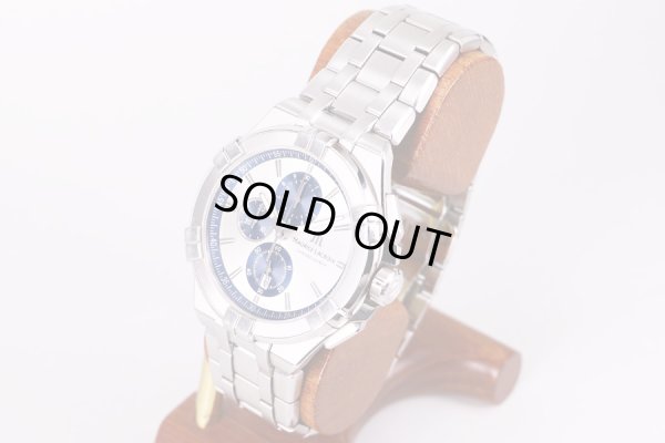 モーリス・ラクロア　アイコン　クロノグラフ　AI1018　銀文字盤　青インダイアル　サイド