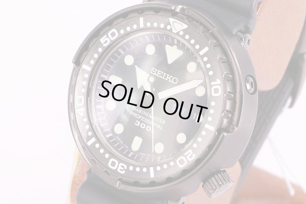 セイコー　プロスペック　マリンマスター　SBBN035　黒文字盤　サイド拡大