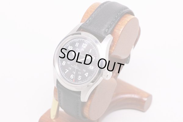 カーキ　H704450　黒文字盤　サイド