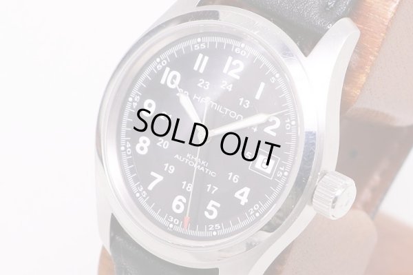 カーキ　H704450　黒文字盤　サイド拡大