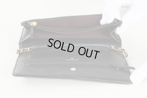 シャネル チェーンウォレット 黒/ゴールド金具 小銭入れ