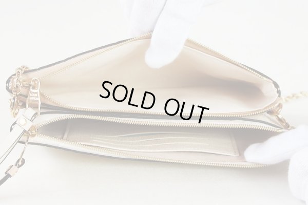 ルイ・ヴィトン　ポシェット・ドゥーブルジップ　M63919　バージュドレ　中身