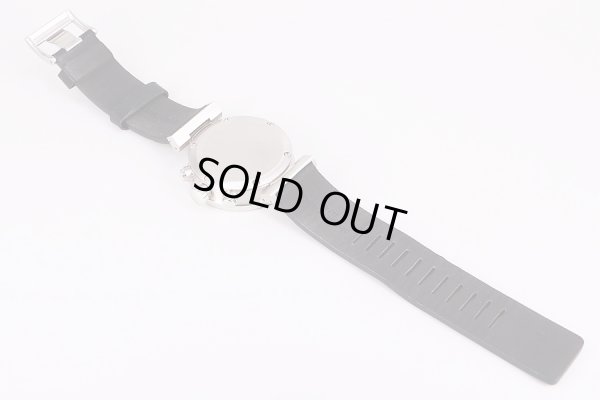 イッセイミヤケ　W　クロノグラフ　SILAY004　白文字盤　革ベルト状態