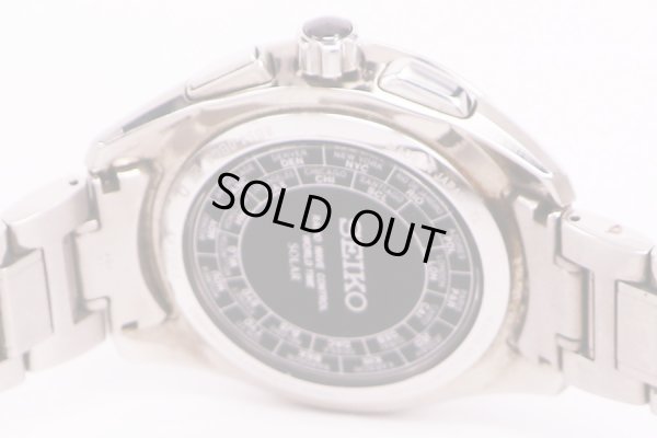 セイコー　ブライツワールドタイム　SAGA167　電波ソーラー　黒文字盤　裏面拡大