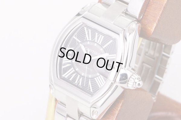 カルティエ　ロードスターＬＭ　黒文字盤　サイド拡大