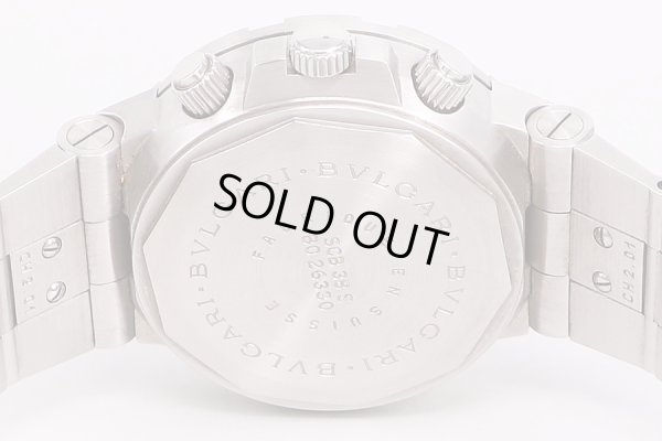 ブルガリ　スクーバ　クロノグラフ　SCB38SS　裏面拡大