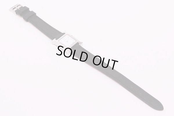 エルメス　Hウォッチ　HH1.110　白文字盤　革ベルト状態