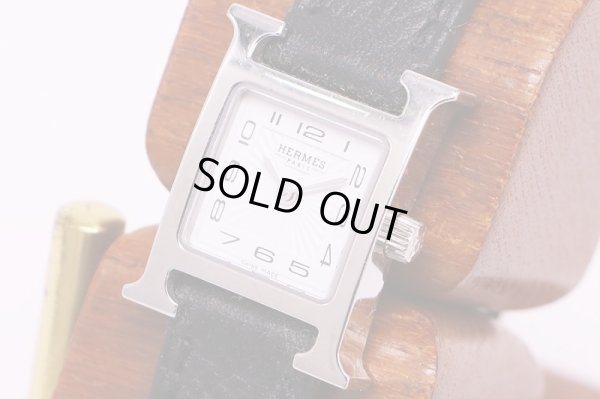 エルメス　Hウォッチ　HH1.110　白文字盤　サイド拡大