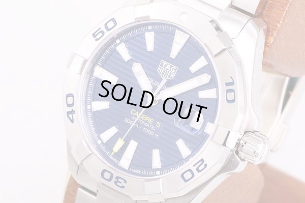 タグホイヤー　アクアレーサー　WBD2112　キャリバー5　紺文字盤　サイド拡大