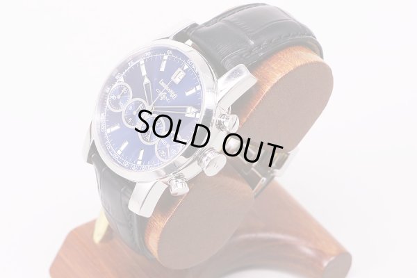 エベラール　クロノ４　ラウンド　青文字盤　サイド