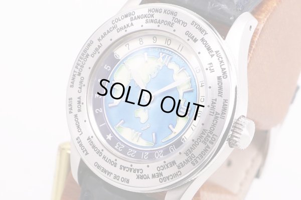 ワールドタイムミニッツリピーター　クロワゾネ青文字盤　サイド拡大