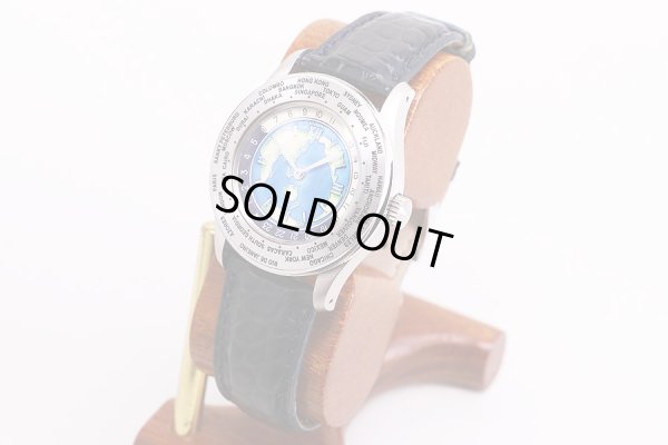 ワールドタイムミニッツリピーター　クロワゾネ青文字盤　サイド