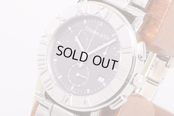 ティファニー　アトラス　クロノグラフ　グレー文字盤　サイド拡大