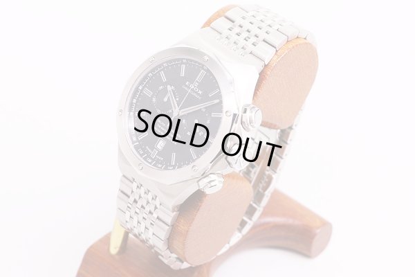 エドックス　デルフィン　クロノグラフ　１０１０８　黒文字盤　サイド