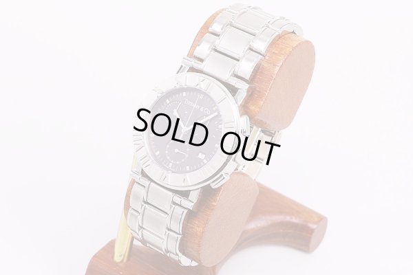 ティファニー　アトラス　クロノグラフ　グレー文字盤　サイド