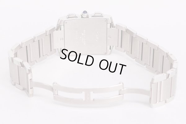 カルティエ　タンクフランセーズ　クロノリフレックス　白文字盤　ブレス