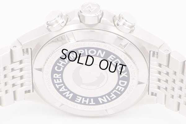 エドックス　デルフィン　クロノグラフ　１０１０８　黒文字盤　裏面拡大